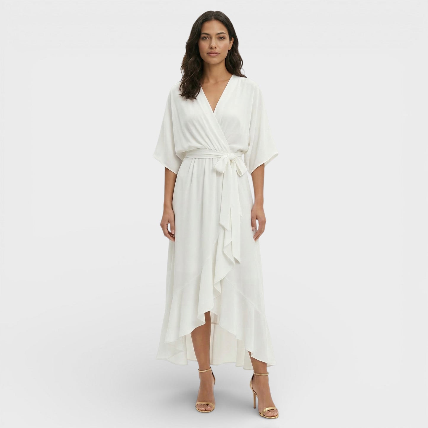 Vestido Mujer Escote en V Corte Ajustado