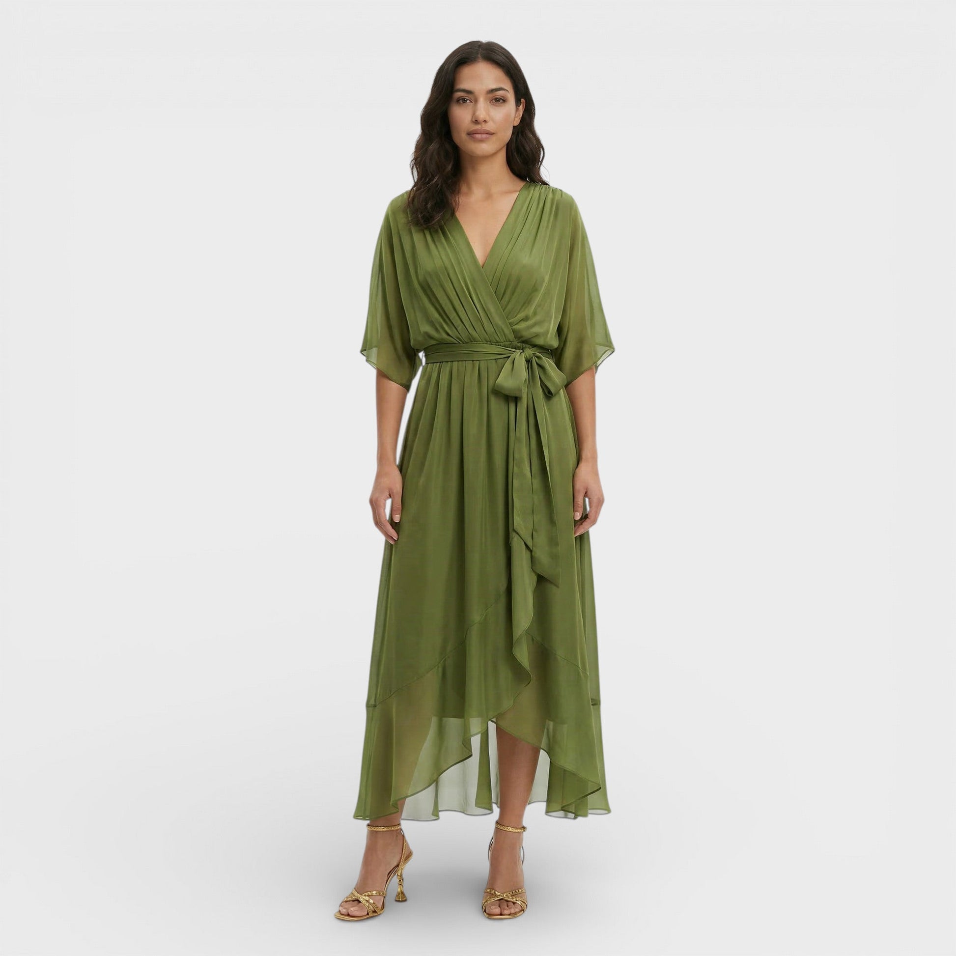 Vestido Mujer Escote en V Corte Ajustado - Mavetta