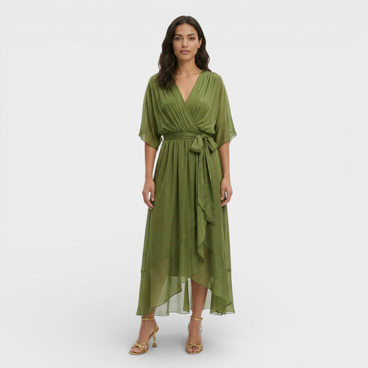 Vestido Mujer Escote en V Corte Ajustado - Mavetta
