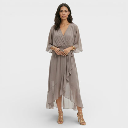 Vestido Mujer Escote en V Corte Ajustado