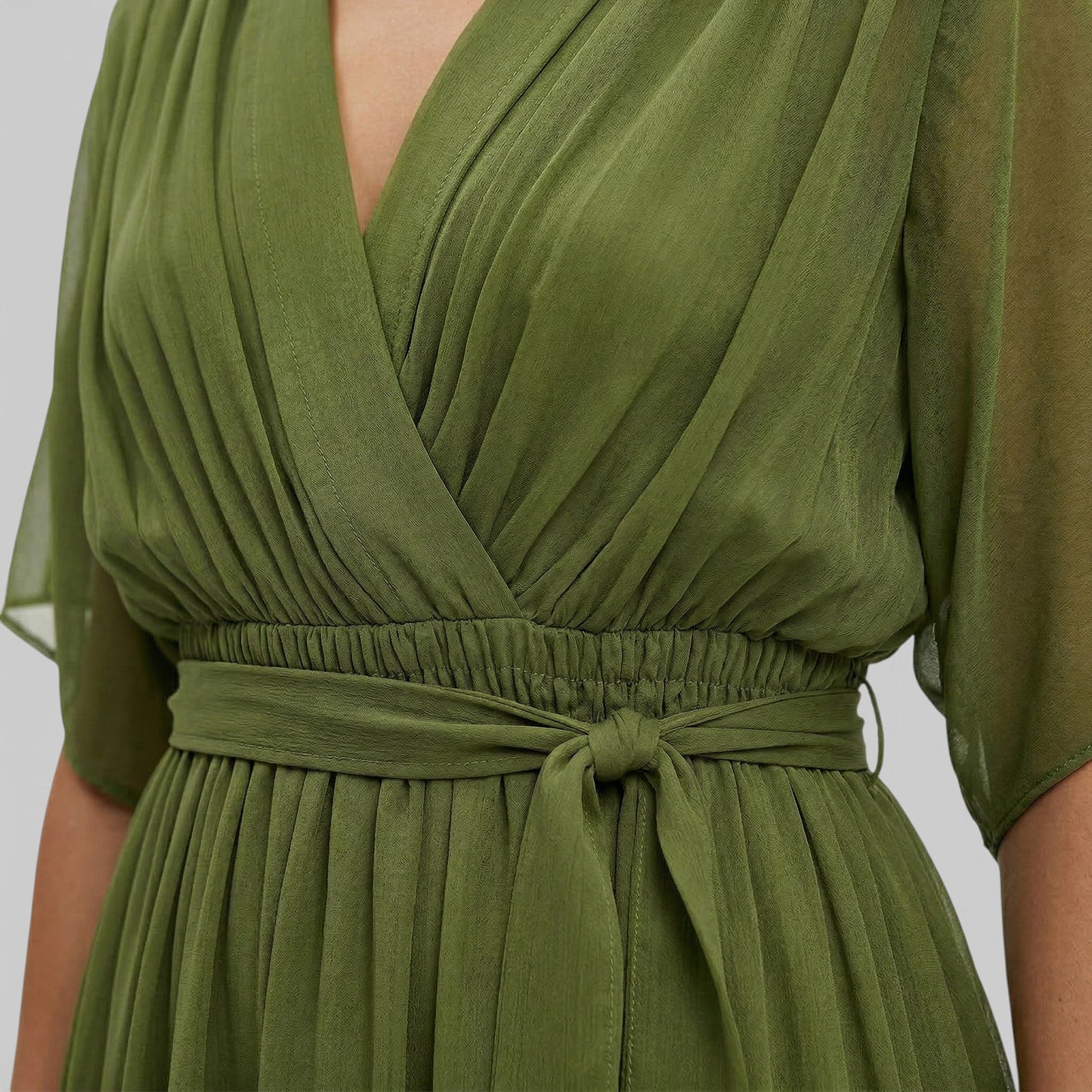 Vestido Mujer Escote en V Corte Ajustado