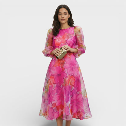 Vestido Midi Floral Invitada Boda - Mavetta
