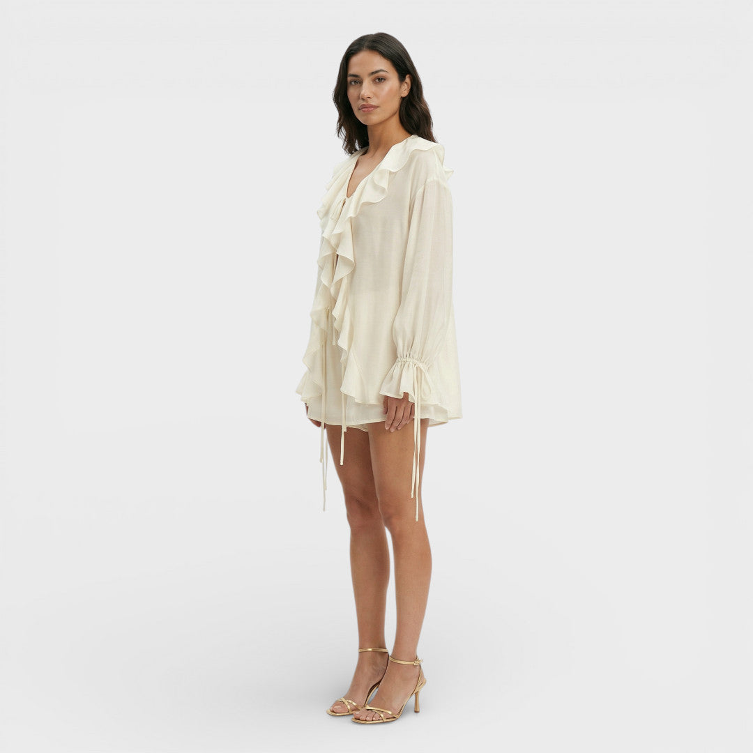 Conjunto Mujer Dos Piezas Shorts Volantes