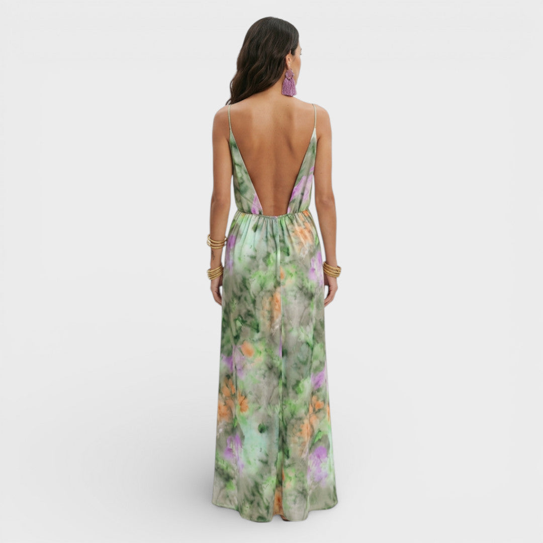 Vestido Midi Mujer Fiesta Espalda Abierta
