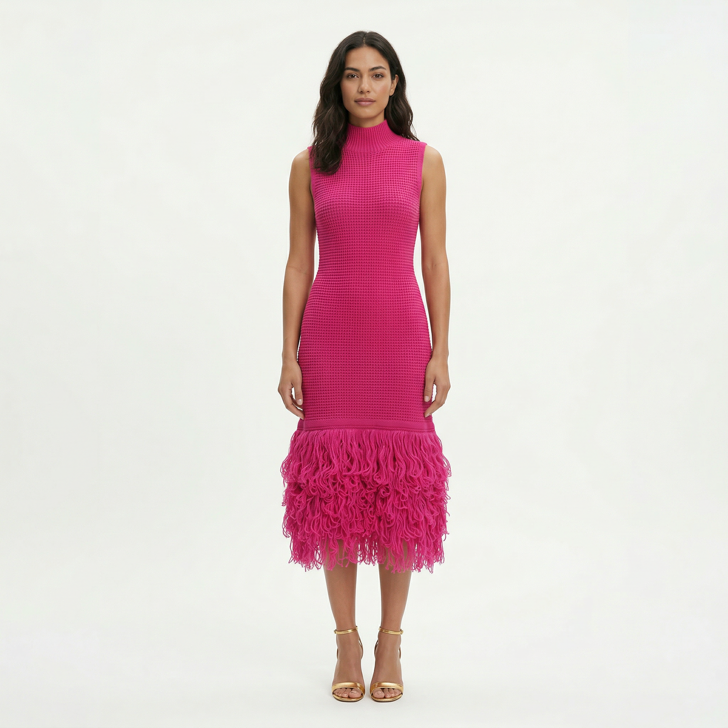 Vestido Midi Mujer Fiesta Sin Mangas