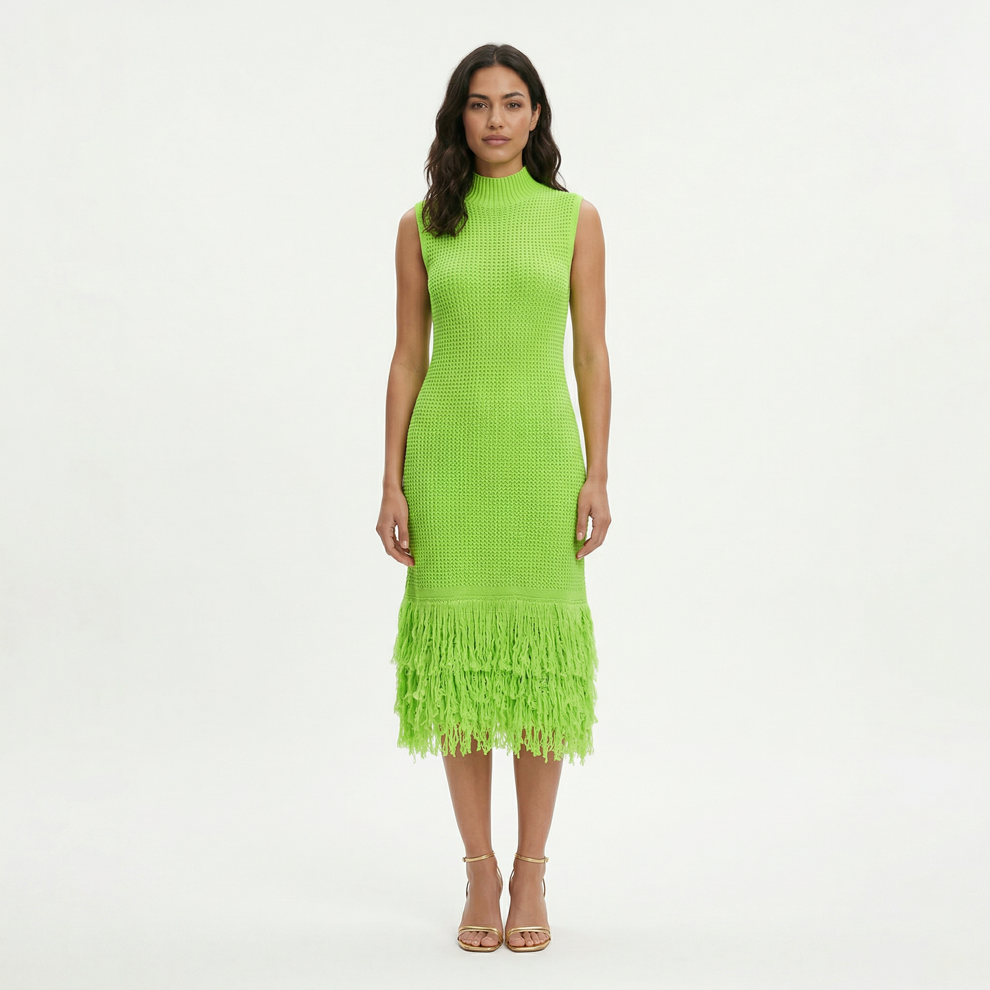 Vestido Midi Mujer Fiesta Sin Mangas
