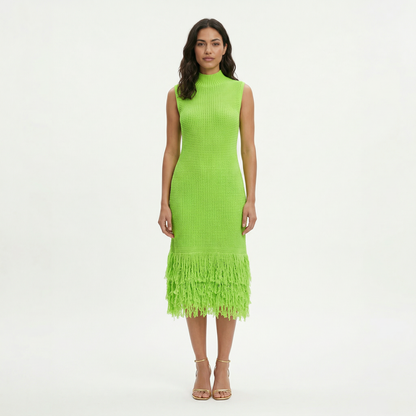 Vestido Midi Mujer Fiesta Sin Mangas