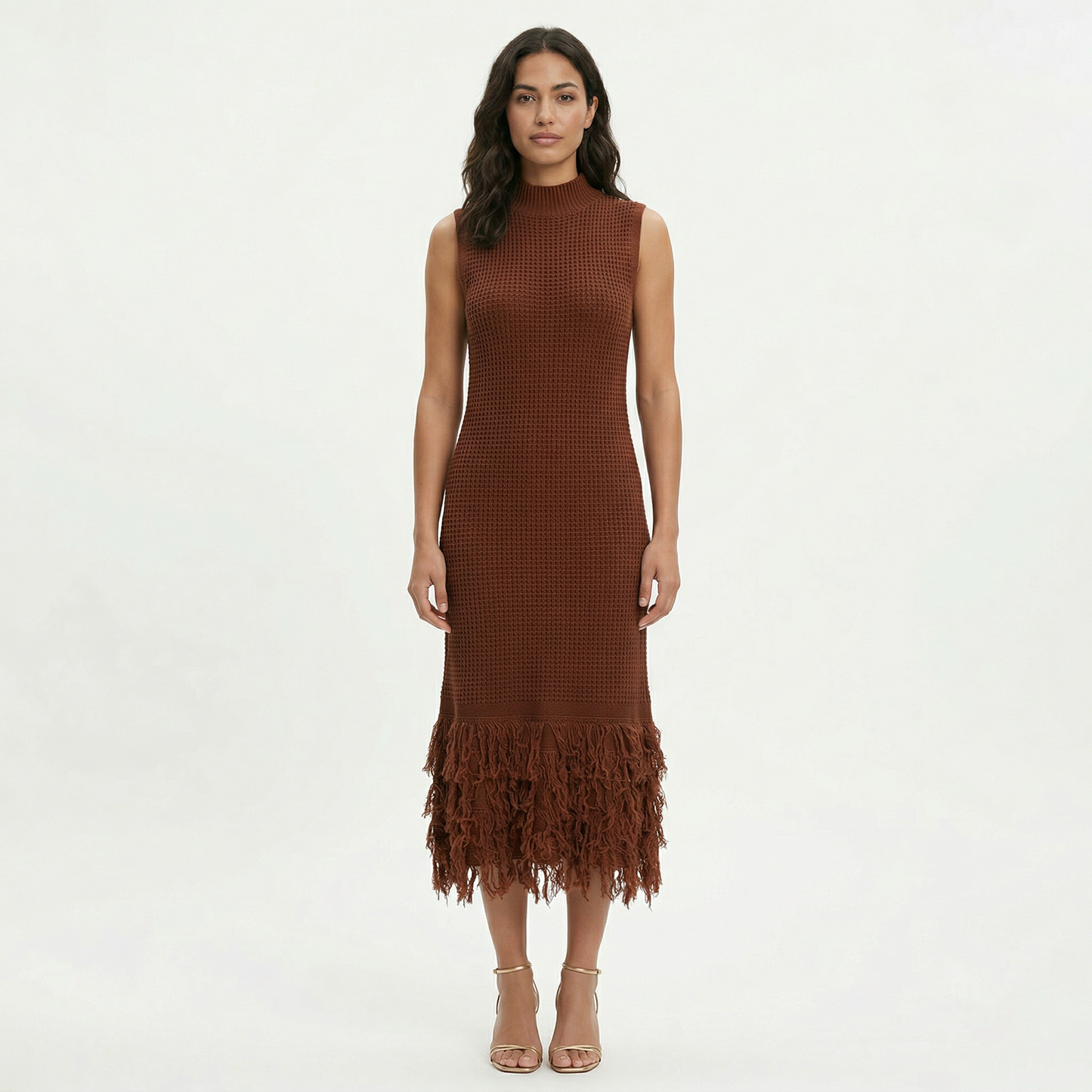 Vestido Midi Mujer Fiesta Sin Mangas