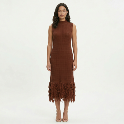 Vestido Midi Mujer Fiesta Sin Mangas