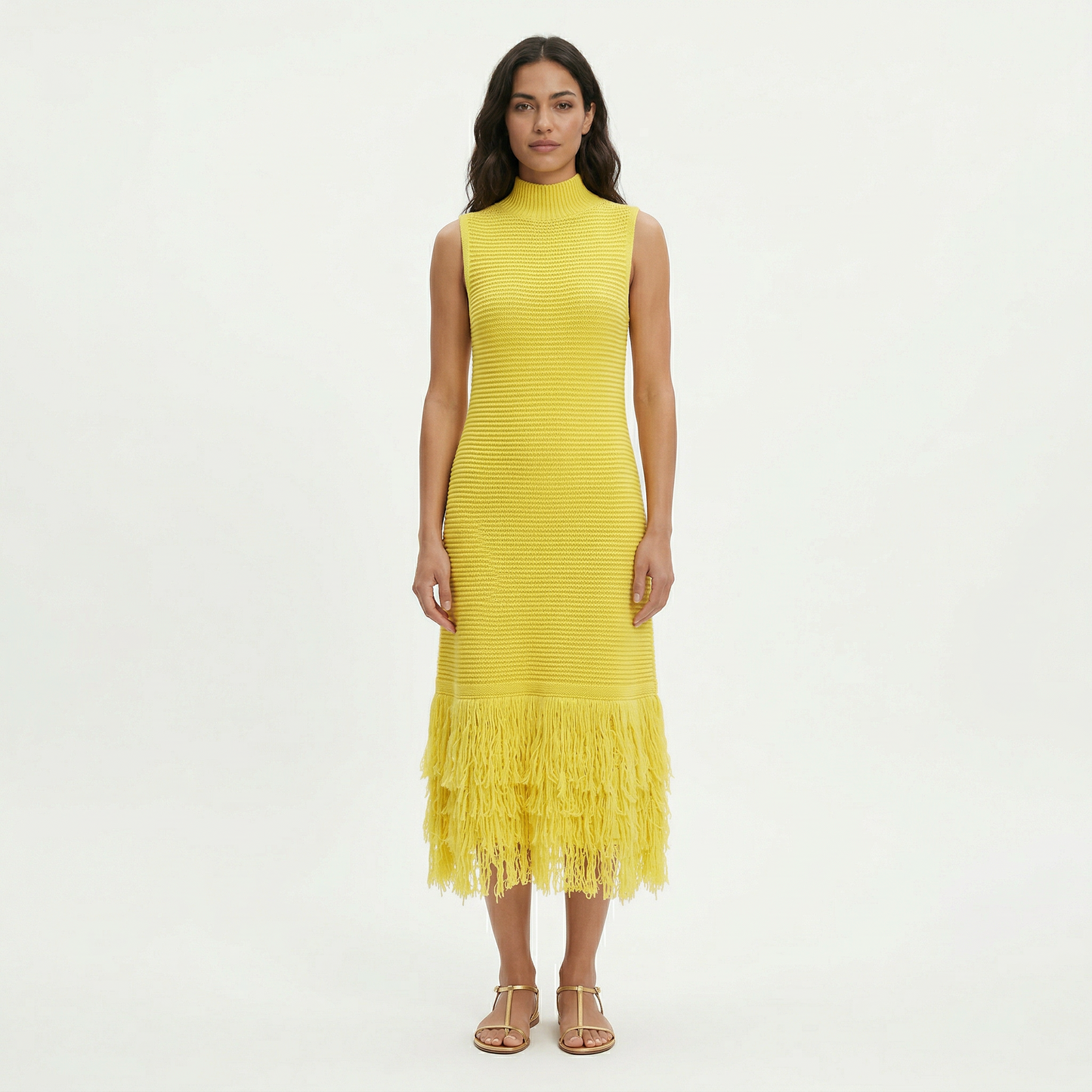 Vestido Midi Mujer Fiesta Sin Mangas