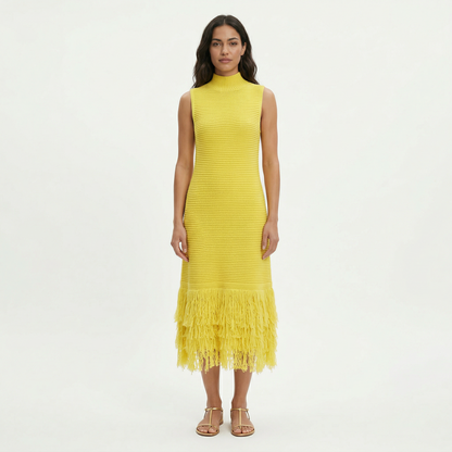 Vestido Midi Mujer Fiesta Sin Mangas