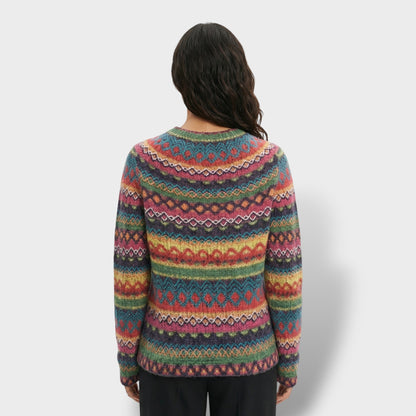 Suéter Vintage Mujer Cuello Redondo