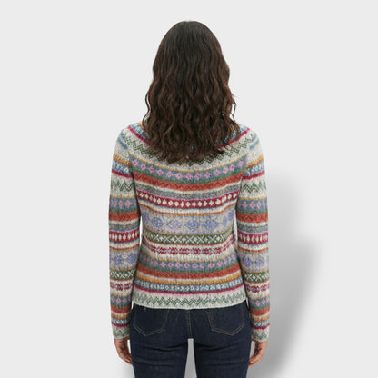 Suéter Vintage Mujer Cuello Redondo