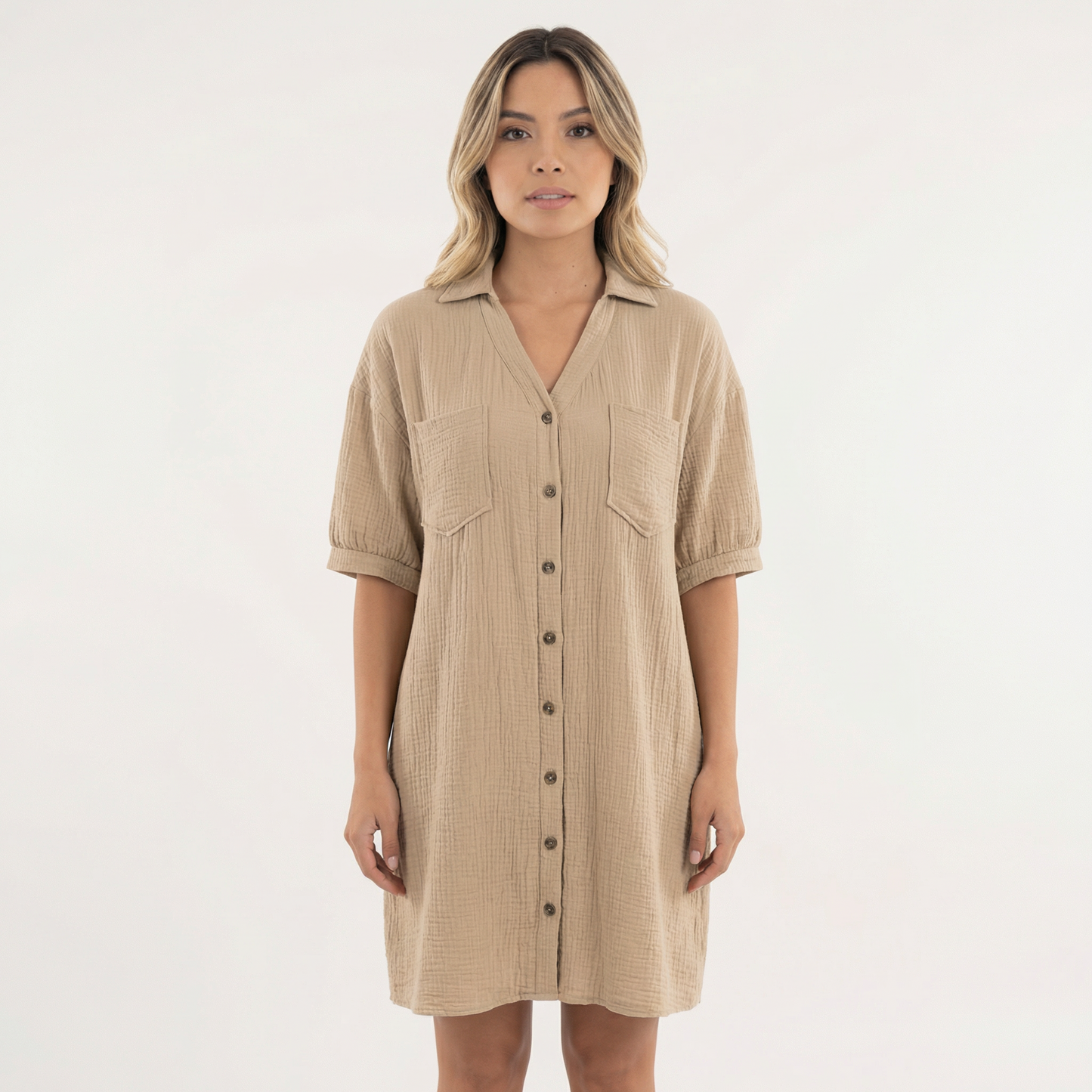 Vestido Camisero Mujer Talla Grande Ajuste Clásico - Mavetta