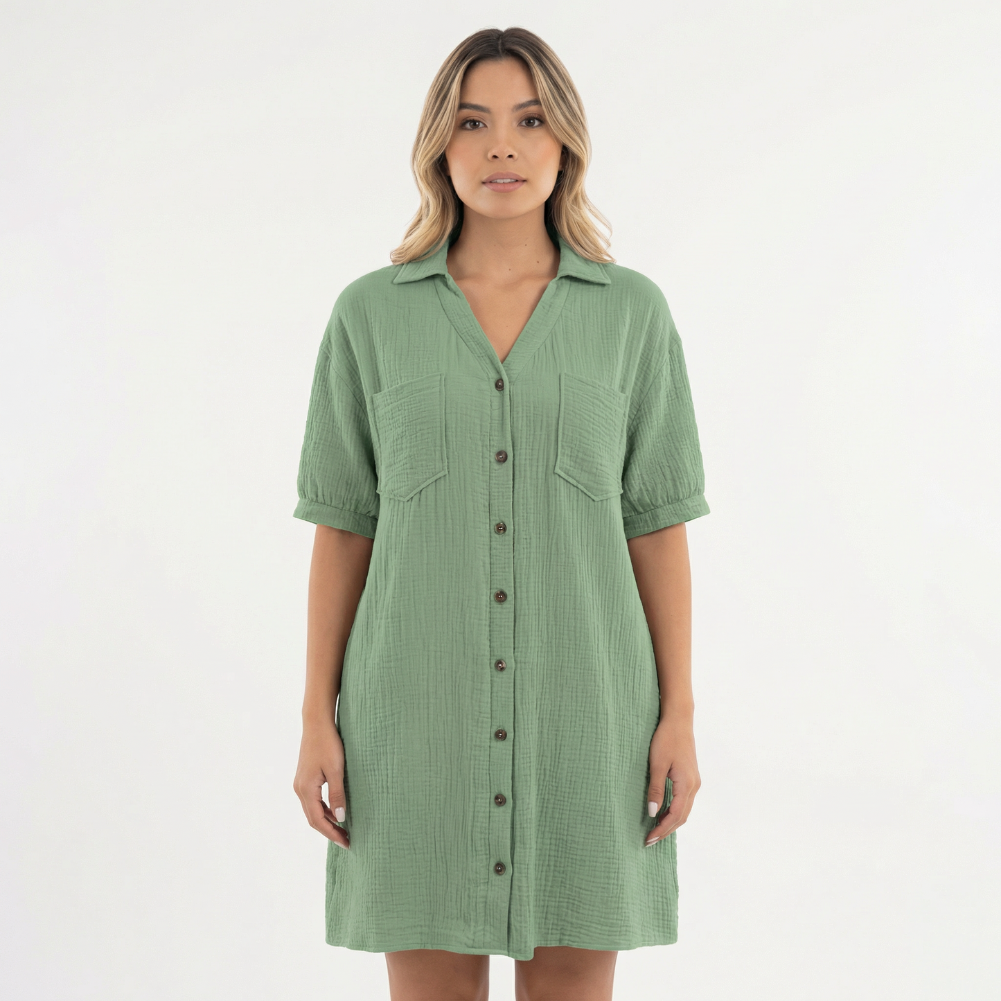 Vestido Camisero Mujer Talla Grande Ajuste Clásico