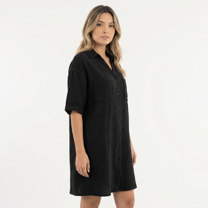 Vestido Camisero Mujer Talla Grande Ajuste Clásico