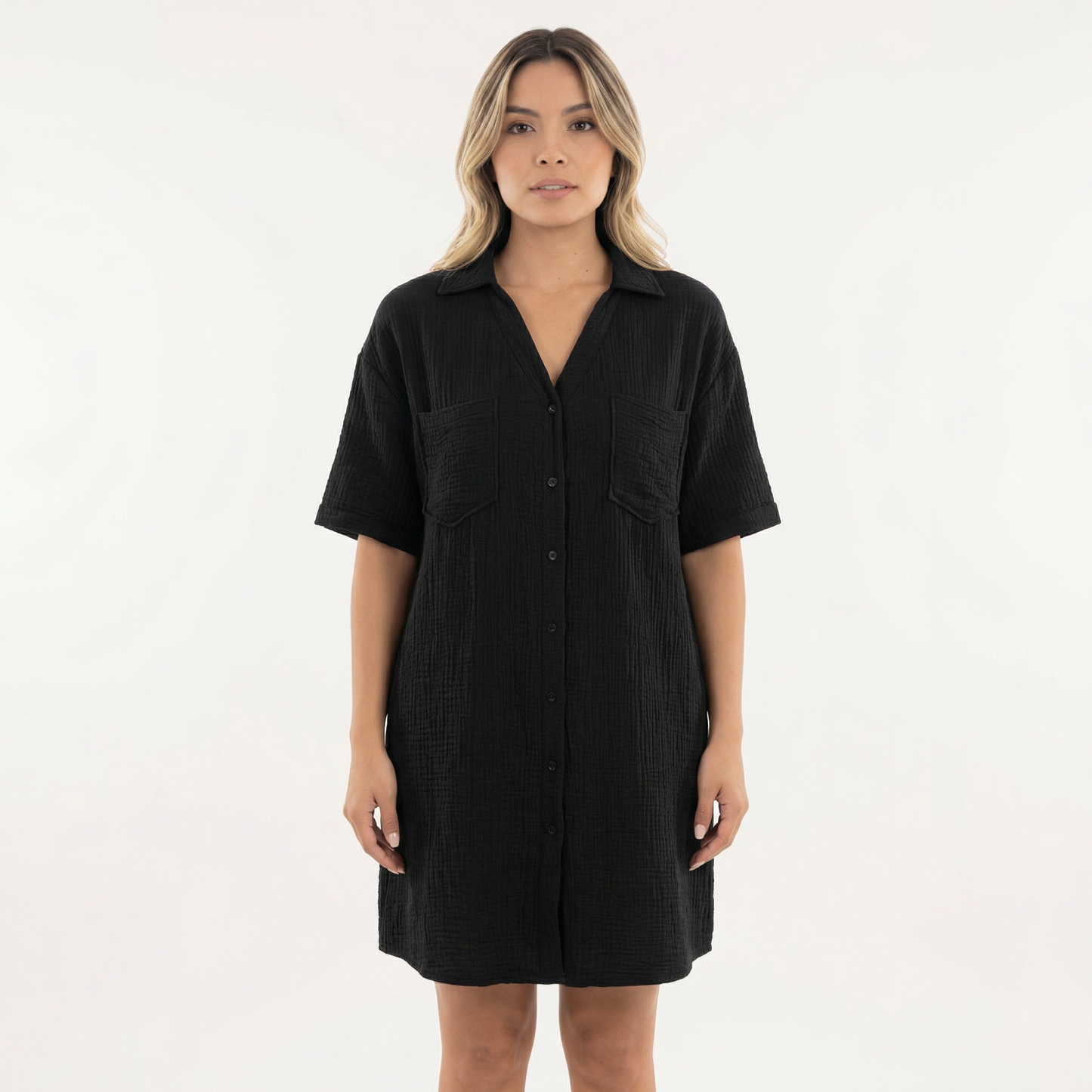 Vestido Camisero Mujer Talla Grande Ajuste Clásico