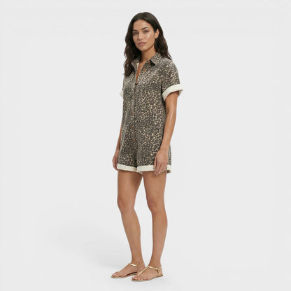 Mono Corto Mujer de Tela Ligera Ajuste Casual