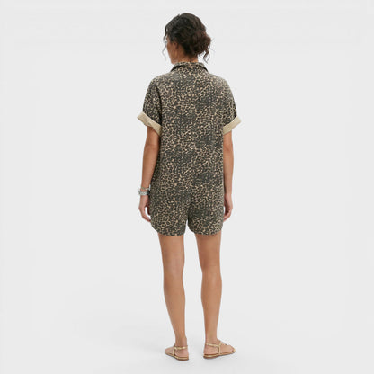 Mono Corto Mujer de Tela Ligera Ajuste Casual