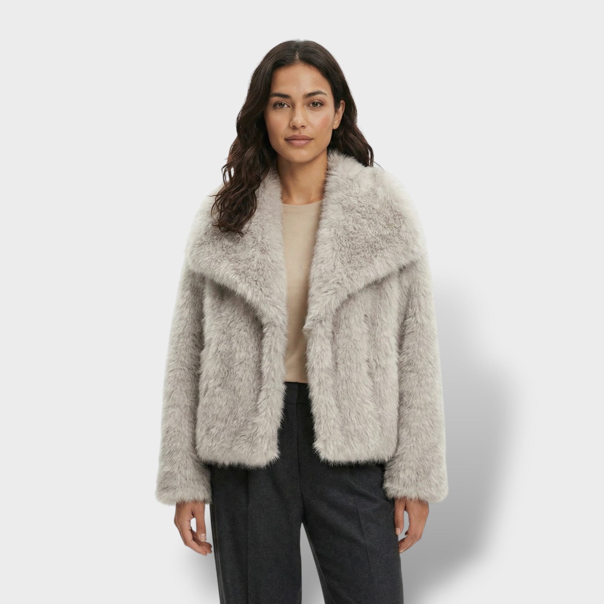 Chaqueta de Pelo Sintético de Lujo Mujer - Mavetta