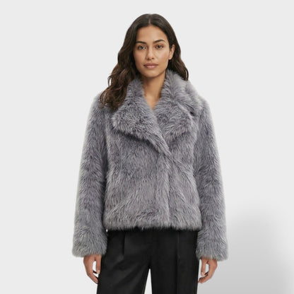 Chaqueta de Pelo Sintético de Lujo Mujer