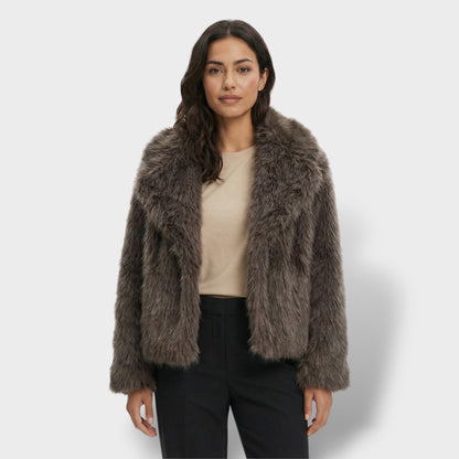 Chaqueta de Pelo Sintético de Lujo Mujer