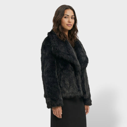 Chaqueta de Pelo Sintético de Lujo Mujer