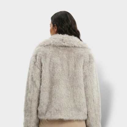 Chaqueta de Pelo Sintético de Lujo Mujer