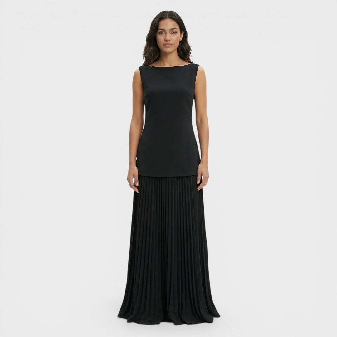 Conjunto Mujer Vestido Plisado Ajuste Comodo