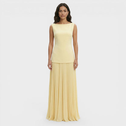 Conjunto Mujer Vestido Plisado Ajuste Comodo