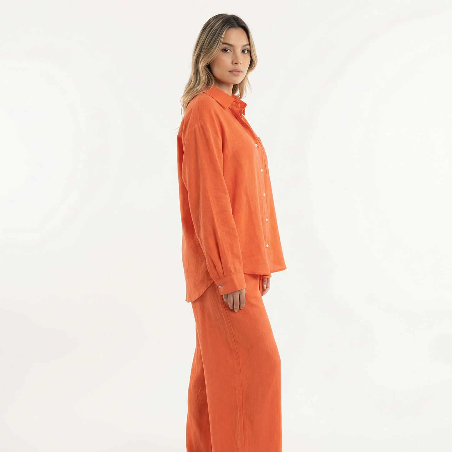 Conjunto Mujer de Lino Elegante Ajuste Moderno