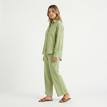 Conjunto Mujer de Lino Elegante Ajuste Moderno