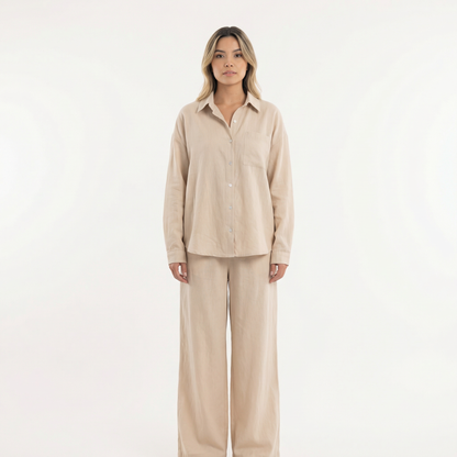 Conjunto Mujer de Lino Elegante Ajuste Moderno