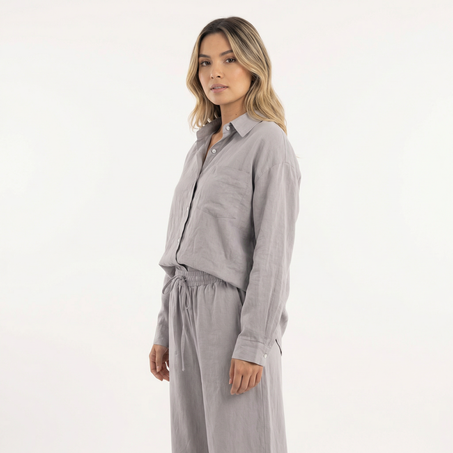 Conjunto Mujer de Lino Elegante Ajuste Moderno