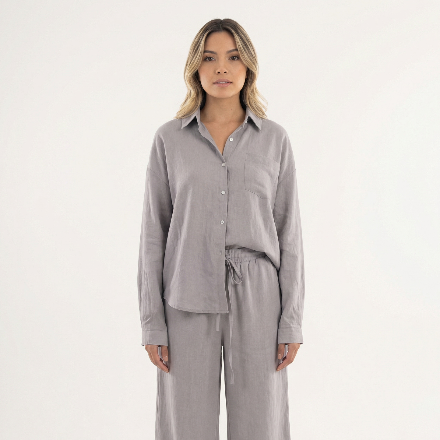 Conjunto Mujer de Lino Elegante Ajuste Moderno