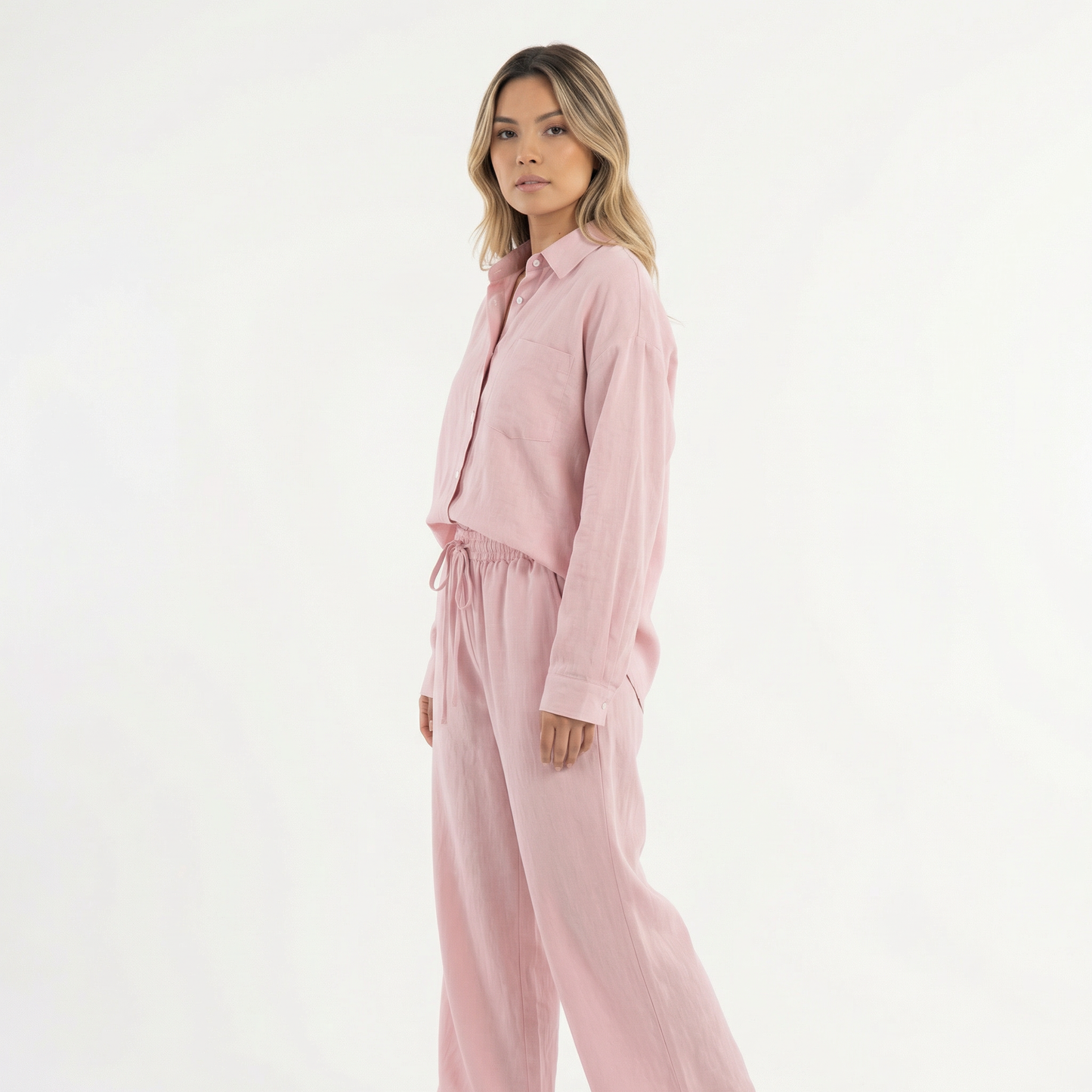 Conjunto Mujer de Lino Elegante Ajuste Moderno