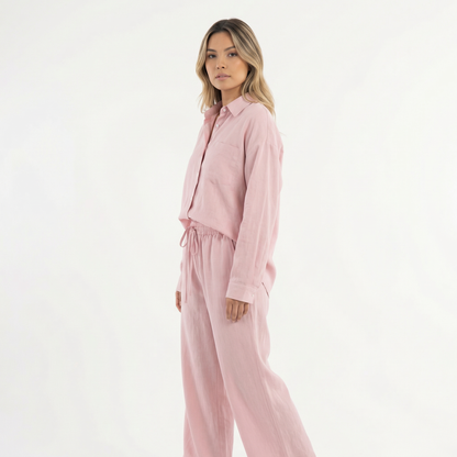Conjunto Mujer de Lino Elegante Ajuste Moderno