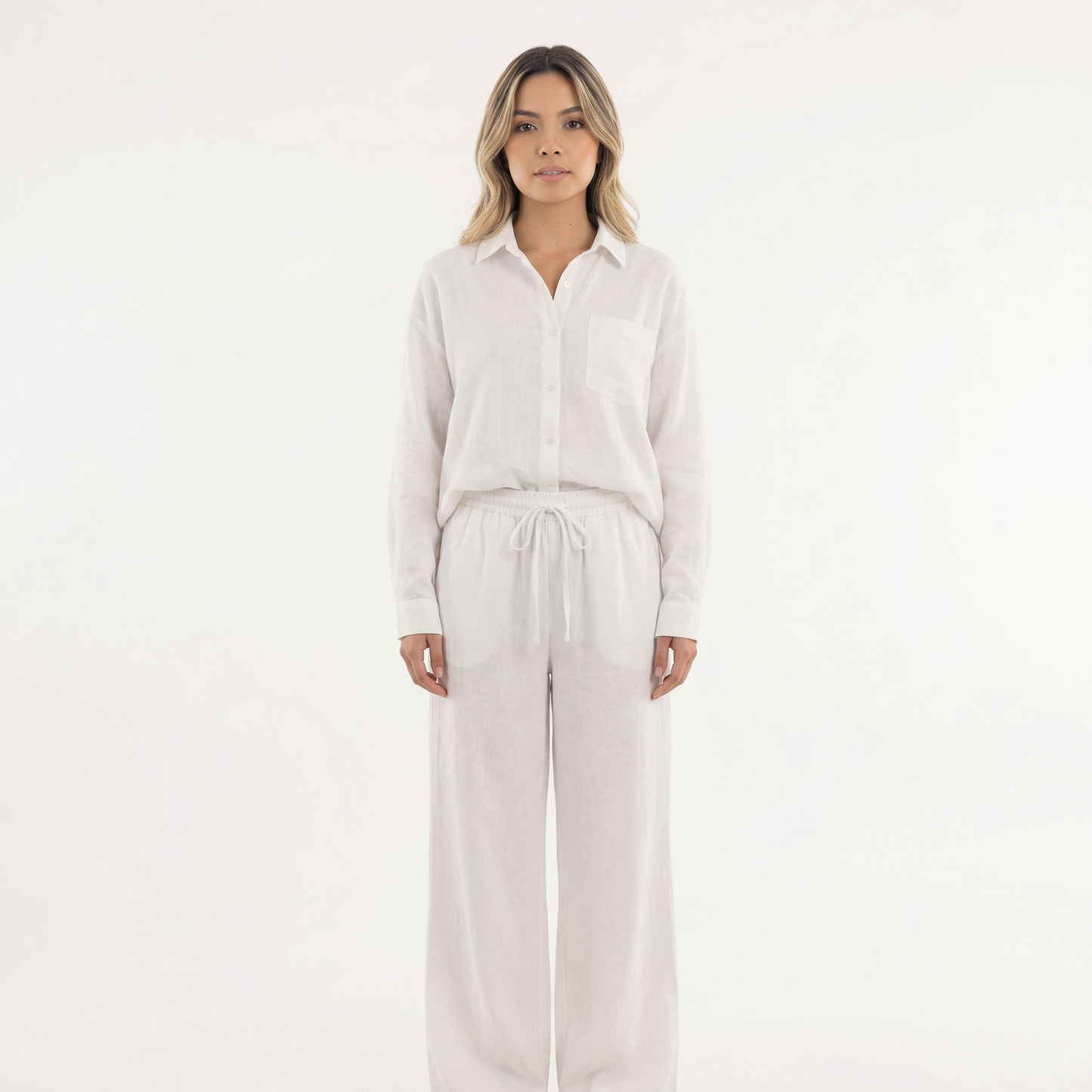 Conjunto Mujer de Lino Elegante Ajuste Moderno