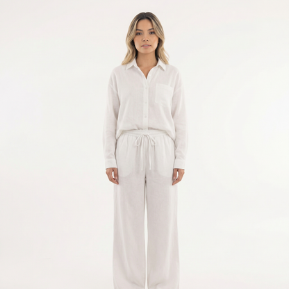 Conjunto Mujer de Lino Elegante Ajuste Moderno