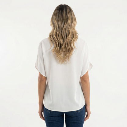 Blusa Mujer Tejido Liviano Corte Elegante