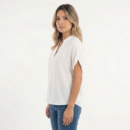 Blusa Mujer Tejido Liviano Corte Elegante