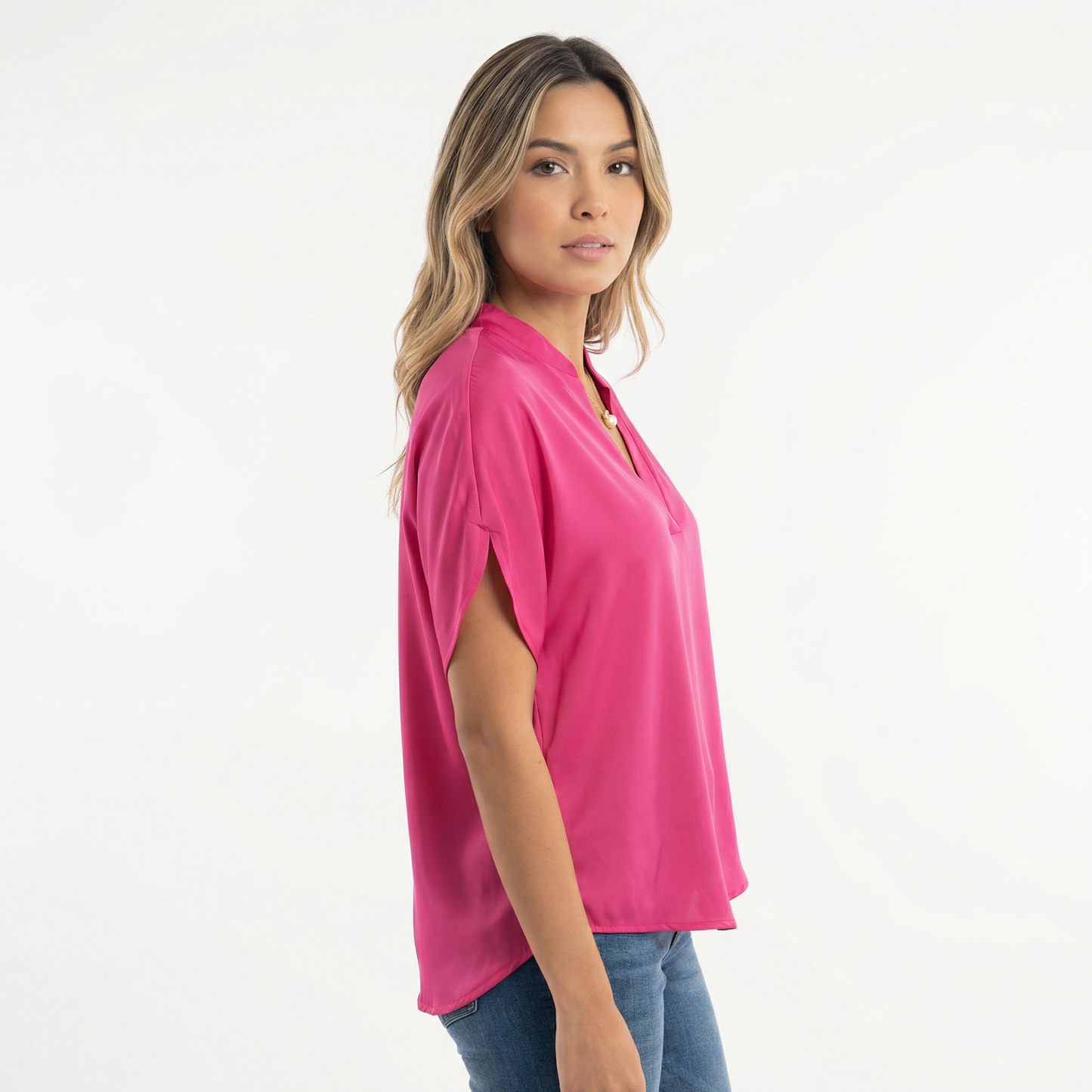 Blusa Mujer Tejido Liviano Corte Elegante