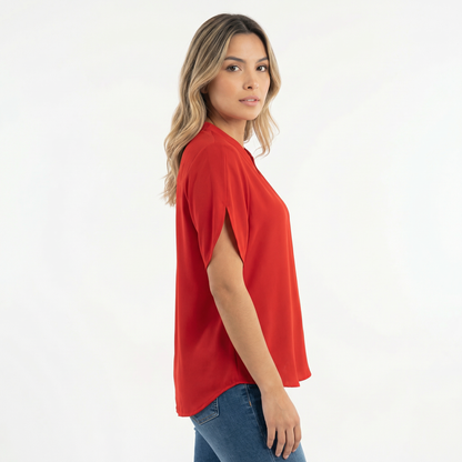 Blusa Mujer Tejido Liviano Corte Elegante