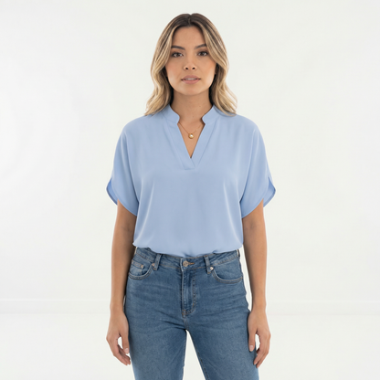 Blusa Mujer Tejido Liviano Corte Elegante
