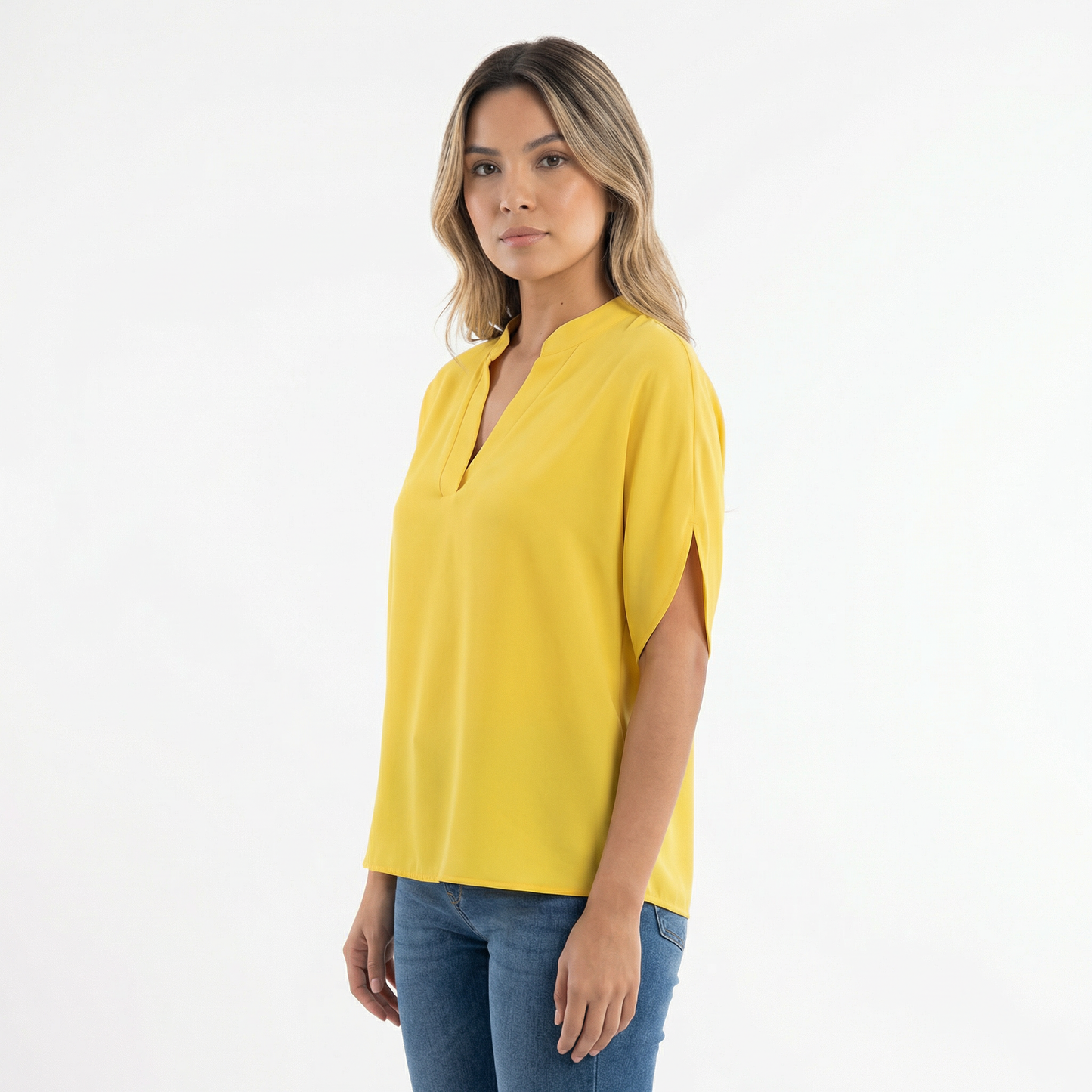 Blusa Mujer Tejido Liviano Corte Elegante
