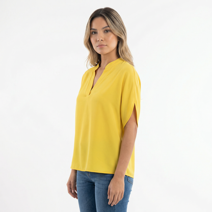 Blusa Mujer Tejido Liviano Corte Elegante