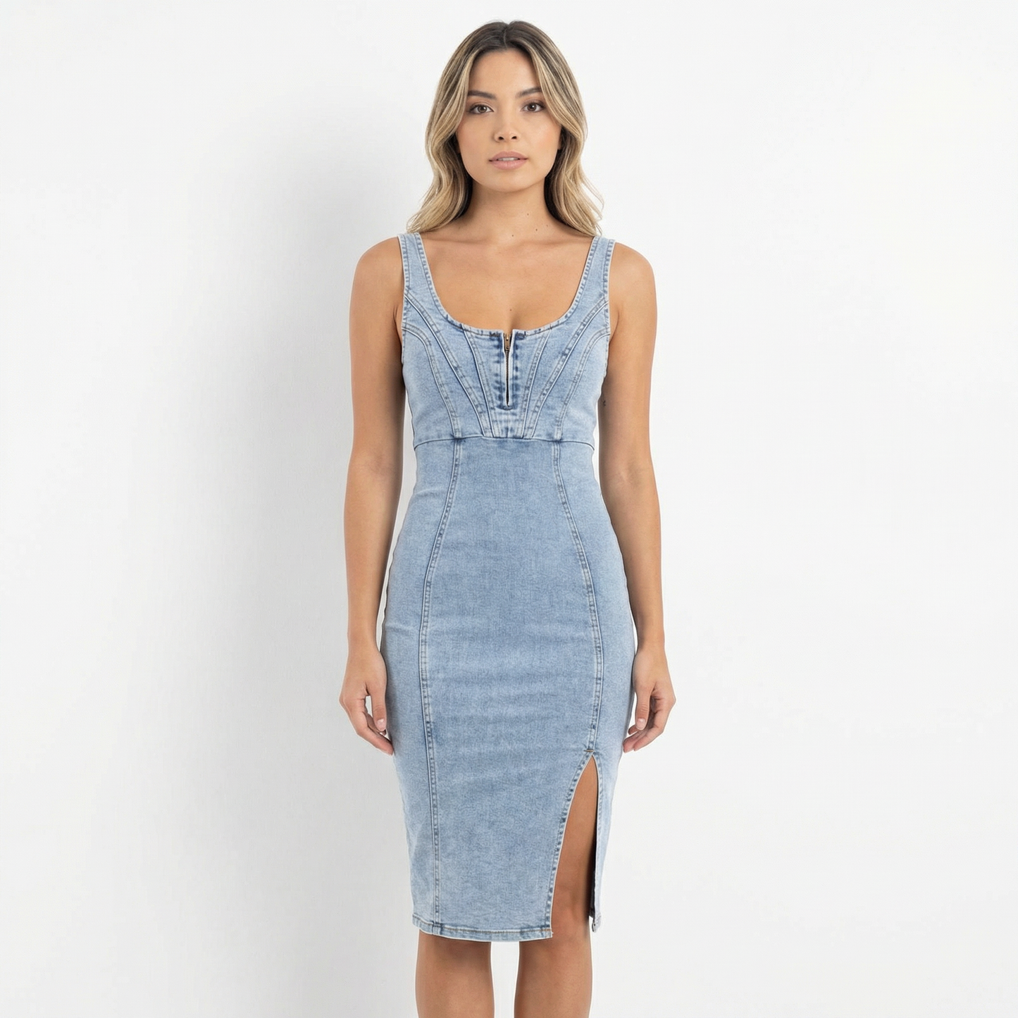 Vestido Mujer de Mezclilla Tirantes Ajustables