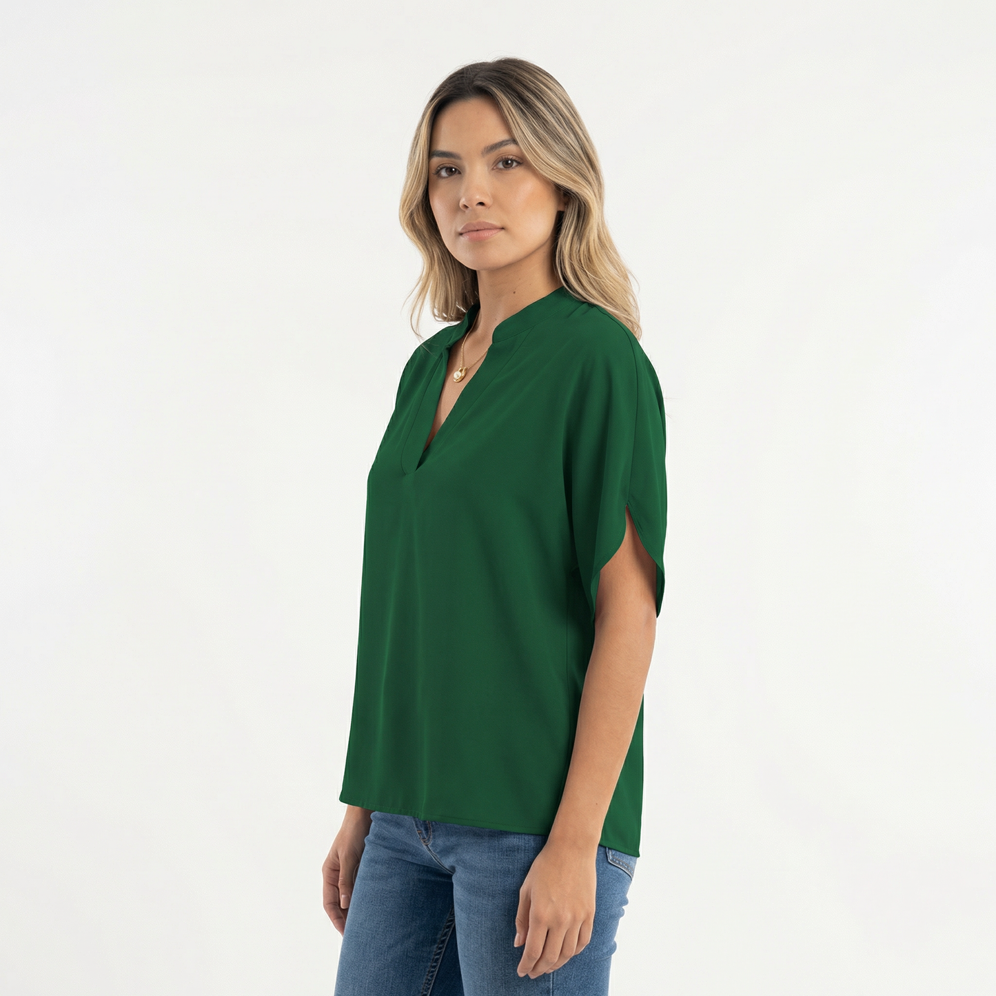 Blusa Mujer Tejido Liviano Corte Elegante