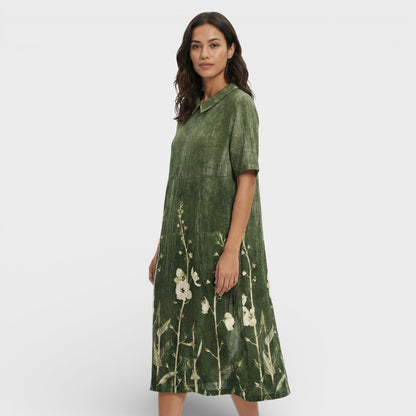 Vestido Mujer Floral Escote en V