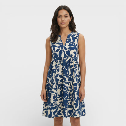 Vestido Mujer Estampado Escote en V